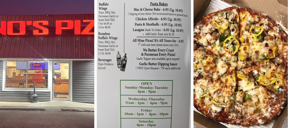Tano's Pizza Bryan Ohio Gerhart's LLC Menu